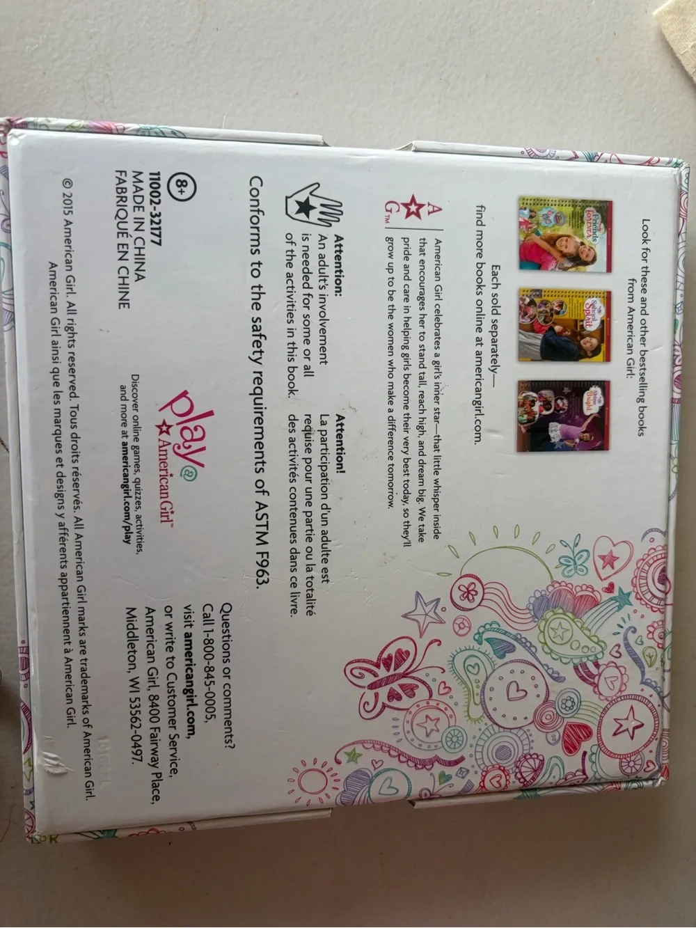 American Girl Truly Me Pick a Color / Choose an Activity Game set